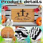 Moucuny 2 Coir Outdoor Mat,Non Slip, 24'' X 35'',16'' X 28'', He is Risen - Image 3