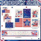 Newtay 13 Pcs 4th of July Table Runner Placemats and Dining Chair Cover Set Patriotic Red White Blue Decoration for 250th Anniversary Memorial Independence Day Kitchen Dining Home Party Decor(Classic) - Image 2