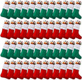 Skylety 48 Pieces Red and Green Christmas Stockings Bulk, 3.94 x 8.66 Inch by Skylety