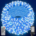 355FT 900 LED Blue and White Christmas Lights, Extra Long Outdoor String Lights Waterproof, Timer & Memory, 8 Modes Dimmable Plug in Fairy Lights for Outside Tree Wedding Patry Holiday Decorations by JIXXULVU