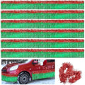 Juexica 40 Pcs St. Patrick's Day Parade Float Decoration for Irish Party Trailer Car 118'' Foil Floats Fringe 79'' Metallic Twist Garland Shiny Tassel Banner for Green Float Supplies (Green with Red) by Juexica