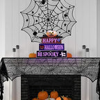 BlcTec Halloween Decorations Indoor, Premium Wood Block Sign with Lighted 3D Letters, Pumpkin, Maples & Berries, Timer Battery Operated Halloween Décor for Home Tabletop, Mantle, Shelf, Tiered Tray - Image 6