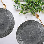 Lightnpro Handmade Beaded Placemats Set of 4 – 13 Inch Round Mercury Silver, Handcrafted Artisan Table Accessories, Elegant Farmhouse Dining Table Décor for Special Occasions & Gatherings - Image 6