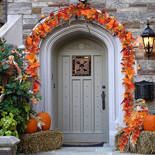 CQURE 36 Pack Fall Leaf Garland, Total212.4Ft Artificial Fall Vines Autumn Garland Fall Maple Leaves Thanksgiving Decor for Home Wedding Fireplace Party - Image 4