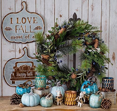 Boston International Handblown Glass Pumpkin Tabletop Décor, 5.5 x 8.5-Inches, Copper Canyon - Image 2