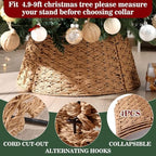 Poen Woven Rattan Christmas Tree Collar - Image 3