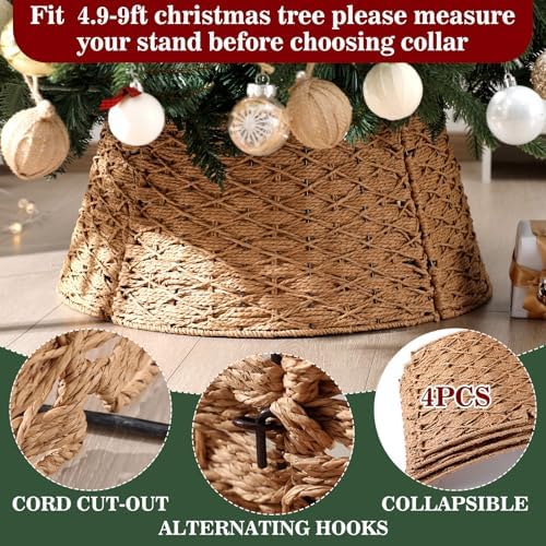 Poen Woven Rattan Christmas Tree Collar - Image 3