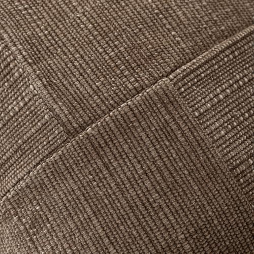 Foindtower Set of 2 Decorative Patchwork Chenille Throw Pillow Covers Textured Modern Vintage Cushion Covers Neutral Boho Accent Home Decor for Sofa Chair Couch Bed Living Room,22×22 Inch,Light Brown - Image 2