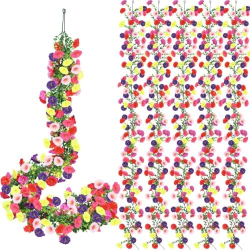6 Pcs 6 ft Artificial Flower Vine Garland Decoration by FineCheer