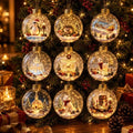 Glowing Christmas Story Ornaments, 9-Piece Light Up Mini Scene Set (Set E) by Unknown