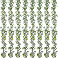 8 Pack Artificial Eucalyptus Garland Fake Greenery Garland Plant Vines Hanging Eucalyptus Leaves for Wedding Backdrop Arch Wall Decor Outdoor Table Centerpieces by YOUNGLEAVES