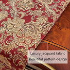Luxury Vintage Table Runner 120 inches Long Embroidery Jacquard Fabric with Multi-Tassels Table Runners for Dining Room Dresser Wedding Christmas Thanksgiving Party Decorations (Red, 12X120inch) - Image 6