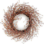 24 Inch Fall Wreath for Front Door Full Artificial Grapevine Wreath by Huashen