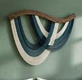SlenyuBridal Blue Macrame Wall Hanging Dip Dyed Woven Tapestry Boho Wall Decor Neutral Modern Bohemian Walls Art Decorations for Headboard Bedroom Living Room 31.5 x 23.6inch by SlenyuBridal
