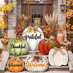 Moucuny Set of 6 Farmhouse Outdoor Fall Porch Decoration for Home, Pumpkin by Moucuny
