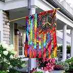 FLAGWIX Hippie Peace Flags, Decorations For Home, House Flag (30 x 40) by FLAGWIXLLC
