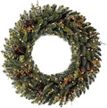 Balsam Hill Mountain Meadow Christmas Wreath - Premium True Needle Front Door Wreath with Natural Elements & Battery-Operated LED Clear Lights Available in 26" and 32" Sizes, 32" by BalsamHill
