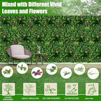 Grass Wall Panels, 20"x20" 12pcs UV-Anti Faux Greenery Backdrop - Image 3