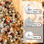 TranquilBliss Christmas Ball Ornaments, 48-Pack, 2.5-Inch, Sliver - Image 3