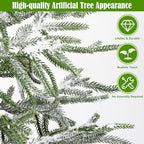 3FT Snow Flocked Artificial Norfolk Pine Tree in Pot, Real Touch Artificial Topiary Tree Small Faux Tabletop Christmas Tree for Front Porch Kitchen Home Indoor Outdoor Decor - Image 4