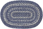VHC Brands Farmhouse Great Falls Blue Table Placemat, Blue White, Jute Blend, Oval, 12x18 Inches, 8 Pack 8 Pack - Image 3