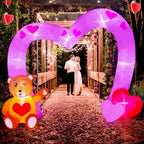 AerWo 10FT Valentines Day Inflatables Outdoor Decorations, Heart Shaped Archway Inflatables Valentines Blow Up Yard Decorations with Build-in LED Lights for Party Lawn Anniversary Wedding Decor - Image 6