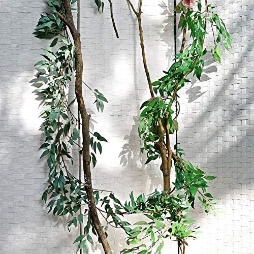 FiveSeasonStuff Artificial Natural Green Willow Garlands, Bendable Greenery Vine Leaves for Wedding Home Decoration (2 pcs, 11.8 feet) - Image 5