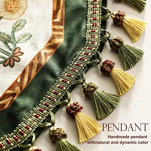 Patdrea Designer Vintage French Velvet Table Runner,12"X71"-Botticelli - Image 4