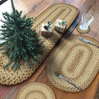 Homespice Cookie Dough Jute Braided Placemats, Round 15" Set of 6 - Image 2