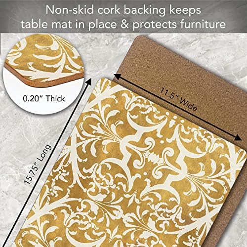 Gilded Boxed Set of 4 Premium Hardboard Placemats - Image 5