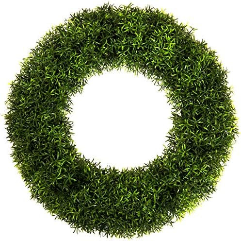 Pure Garden Foxtail Wreath, Green, 20” by PureGarden