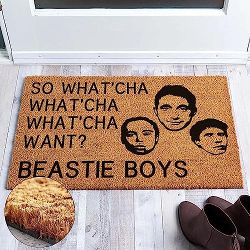 Funny Beastie Boys 'So What'cha Want' Welcome Mat - Coir Doormat, 23.6 x 15.7 Inch - Image 5