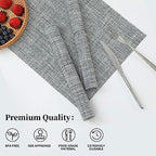 Leetaltree Linen Grey Placemats Set of 12 - Heat Resistant Non-Slip Place mats for Dining Table, Washable Durable PVC Vinyl Woven Table Mats（Linen Grey, 12） - Image 2