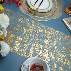 Snowkingdom Gold Table Runner, Sequin Glitter Metallic Foil Thin Mesh Sparkly Runner Roll 100 Feet, Gold Birthday Party Decorations, for Event Wedding Showers Christmas Thanksgiving Festive - Image 3