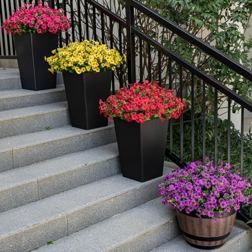 20 Bundles Artificial Flowers for Outdoor, Fake Plants Spring Decor,Red - Image 5