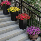 20 Bundles Artificial Flowers for Outdoor, Fake Plants Spring Decor RoseRed - Image 5