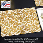 Gilded Boxed Set of 4 Premium Hardboard Placemats - Image 4