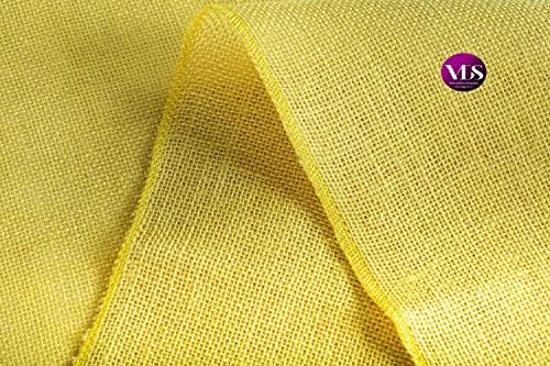 VDS Pack of 20, Burlap Table Runner 100% Natural Jute Rustic Hessian Table Cloth Centrepiece for Wedding Bridal Shower Birthday Event Party Banquet Table Decoration (Size 12X108 Inch)(Yellow) - Image 6