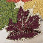 Enliven Handmade Maple Leaf Beaded Table Runner, 13x36 Inches Lightweight Decorative Table Runner, Perfect for Dining/Wedding/Party/Everyday Use & Easy to Clean, Elegant Beaded Runner (Multicolor) - Image 3