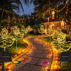 Riakrum 8 Pack Solar Diwali Lights, Lotus Shape, Diwali Outdoor Decorations - Image 4