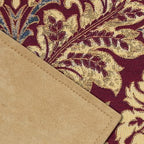 Loom and Mill Luxury Jacquard Placemats Set of 6, Burgundy Red, 12x18 in - Image 4