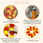 10 Pieces Golden Yellow Marigold Garland 5ft Faux Flowers Indian Decorations for Pooja Dia De Los Muertos Diwali, Events, Weddings - Yellow Orange - Image 4