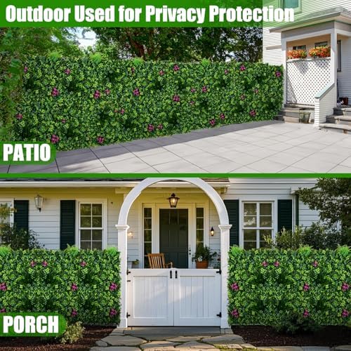 Grass Wall Panels, 20"x20" 12pcs UV-Anti Faux Greenery Backdrop - Image 7