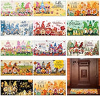 Tinideya 12 Pcs Seasonal Welcome Doormats, 10 x 22 Inches,Gnome Style by Tinideya