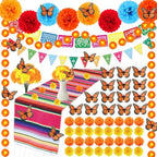 87 Pcs Dia De Los Muertos Decorations Day of The Dead Decor Set for Diwali Party Ofrenda Altar Decor by Unknown
