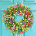 20" Spring Summer Wreath for Front Door Outside - Boxwood Greenery Wreath by Montekin