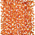 CQURE 36 Pack Fall Leaf Garland,Artificial Fall Vines Autumn Garland Fall Maple Leaves Thanksgiving Decor for Home Wedding Fireplace Christmas by CQURE