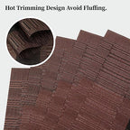 Leetaltree Brown with Black Striped Placemats Set of 12 - Heat Resistant Non-Slip Place mats for Dining Table, Washable Durable PVC Vinyl Woven Table Mats（Brown Stripe, 12） - Image 3