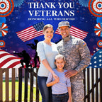 Veterans Day Backdrop Decorations Patriotic Banner 20x10ft - Image 5