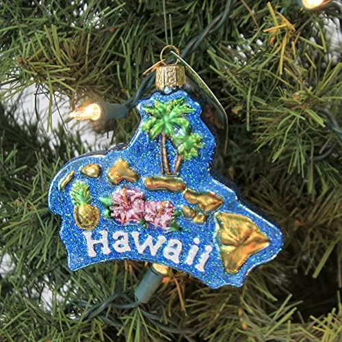 Old World Christmas Hawaiian Islands Glass Blown Ornament for Christmas Tree, Handcrafted Holiday Decoration, Landmarks Collection - Image 3